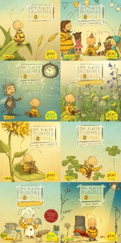 Buchcover und Innenansicht für das Buch: Pixi-8er-Set 309: Die kleine Hummel Bommel (8x1 Exemplar)