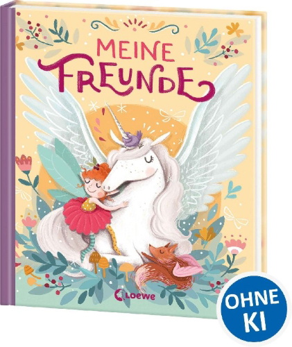 Buchcover und Innenansicht für das Buch: Meine Freunde (Einhorn, Feen & Co.)