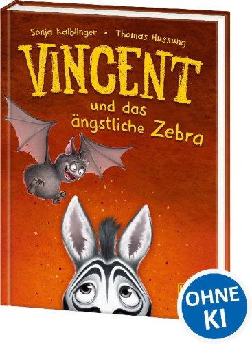 Buchcover und Innenansicht für das Buch: Vincent und das ängstliche Zebra (Band 3)
