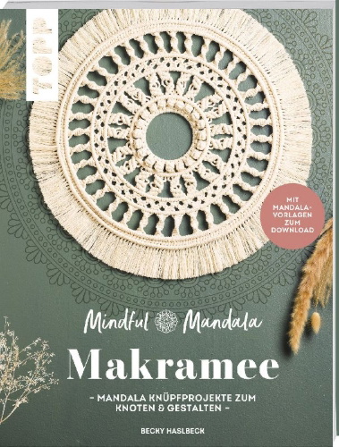 Buchcover und Innenansicht für das Buch: Mindful Mandala. Mandala-Makramee