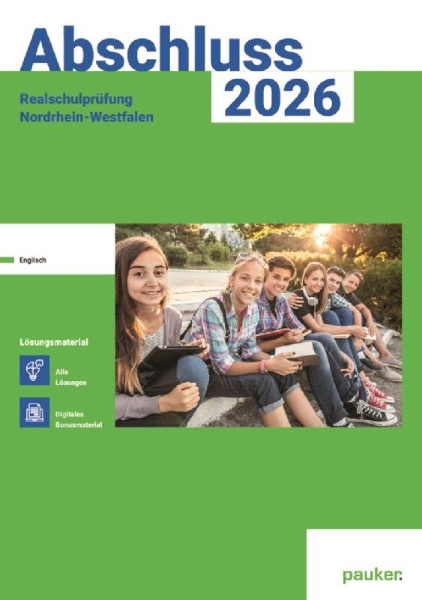 Buchcover und Innenansicht für das Buch: Abschluss 2026 - MSA Realschule NRW - Lösungsband - Englisch