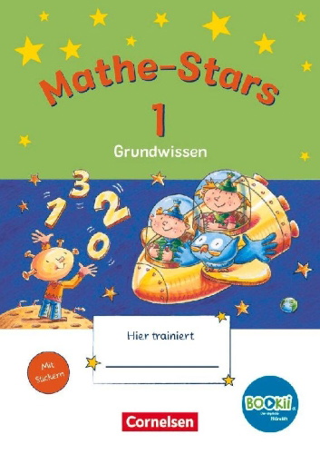 Buchcover und Innenansicht für das Buch: Mathe-Stars - Grundwissen - BOOKii-Ausgabe - 1. Schuljahr. Grundwissen. Übungsheft mit Lösungen