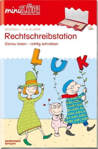 Buchcover und Innenansicht für das Buch: miniLÜK - Rechtschreibstation 1. / 2. Klasse