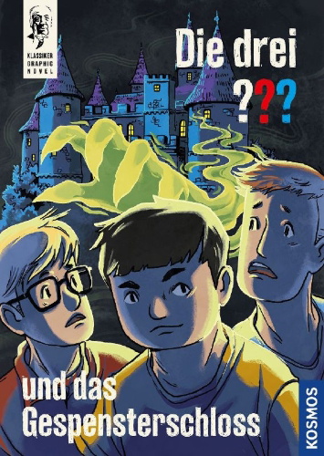 Buchcover und Innenansicht für das Buch: Die drei ??? und das Gespensterschloss