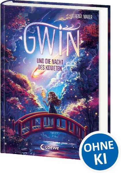 Buchcover und Innenansicht für das Buch: Gwin und die Nacht des Kometen (Band 2)
