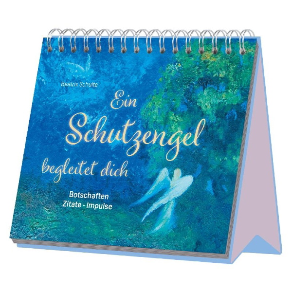 Buchcover und Innenansicht für das Buch: Ein Schutzengel begleitet dich - Botschaften - Zitate - Impulse