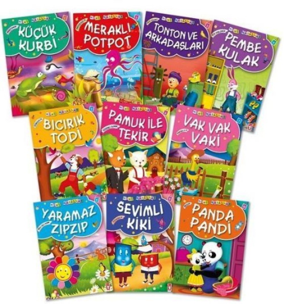Buchcover und Innenansicht für das Buch: Mini Masallar 1 (10 Kitap Takim)