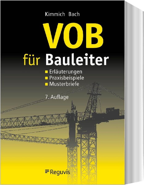 Buchcover und Innenansicht für das Buch: VOB für Bauleiter