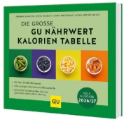 Buchcover und Innenansicht für das Buch: Die große GU Nährwert-Kalorien-Tabelle 2026/27