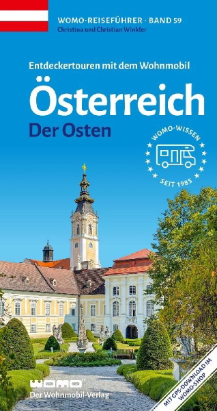 Buchcover und Innenansicht für das Buch: Entdeckertouren mit dem Wohnmobil Österreich Der Osten