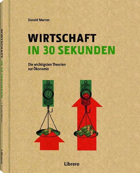 Buchcover und Innenansicht für das Buch: Wirtschaft in 30 Sekunden