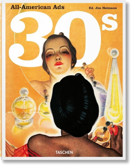 Buchcover und Innenansicht für das Buch: All-American Ads of the 30s