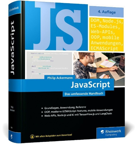 Buchcover und Innenansicht für das Buch: JavaScript