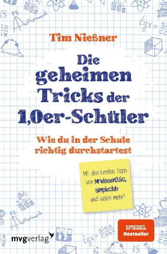 Buchcover und Innenansicht für das Buch: Die geheimen Tricks der 1,0er-Schüler