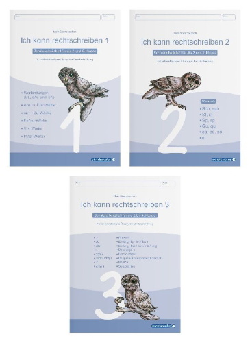 Buchcover und Innenansicht für das Buch: Ich kann rechtschreiben 1 bis 3 - Schülerarbeitshefte für die 2. bis 4. Klasse