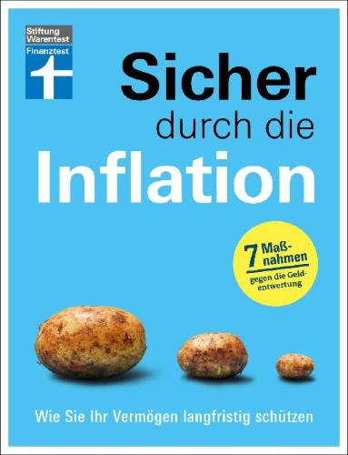 Buchcover und Innenansicht für das Buch: Sicher durch die Inflation