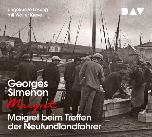 Buchcover und Innenansicht für das Buch: Maigret beim Treffen der Neufundlandfahrer