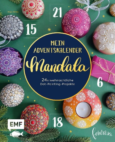 Buchcover und Innenansicht für das Buch: Mein Adventskalender-Buch: Mandala