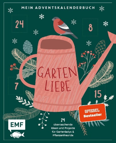 Buchcover und Innenansicht für das Buch: Mein Adventskalender-Buch: Gartenliebe