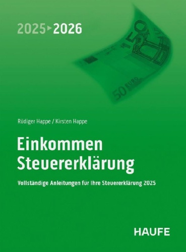 Buchcover und Innenansicht für das Buch: Einkommensteuererklärung 2025/2026
