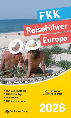 Buchcover und Innenansicht für das Buch: FKK Reiseführer Europa 2026