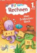 Buchcover und Innenansicht für das Buch: Fit fürs Rechnen 1. Klasse. Mein 5-Minuten-Block