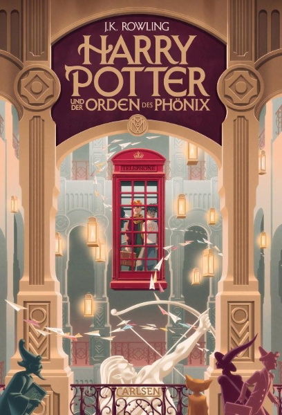 Buchcover und Innenansicht für das Buch: Harry Potter and the Order of the Phoenix