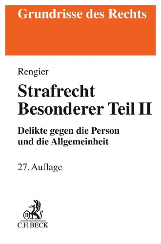 Buchcover und Innenansicht für das Buch: Strafrecht Besonderer Teil II