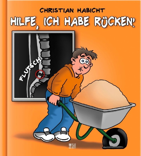 Buchcover und Innenansicht für das Buch: Hilfe, ich habe Rücken!
