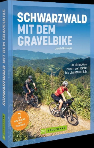 Buchcover und Innenansicht für das Buch: Schwarzwald mit dem Gravelbike