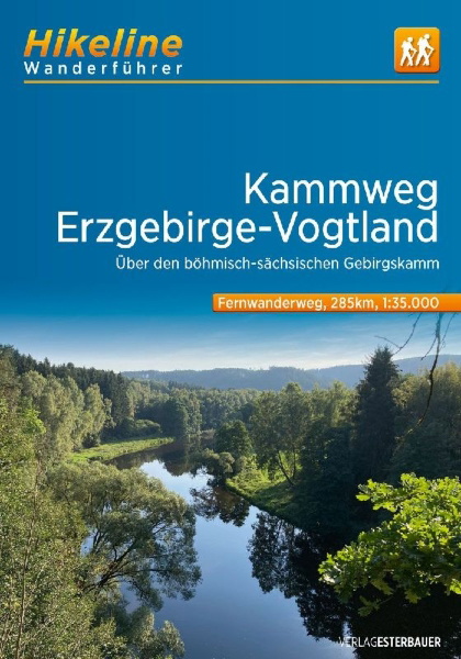 Buchcover und Innenansicht für das Buch: Fernwanderweg Kammweg . Erzgebirge-Vogtland