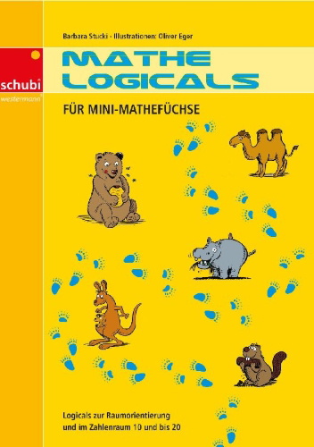 Buchcover und Innenansicht für das Buch: Mathe-Logicals für Mini-Mathefüchse