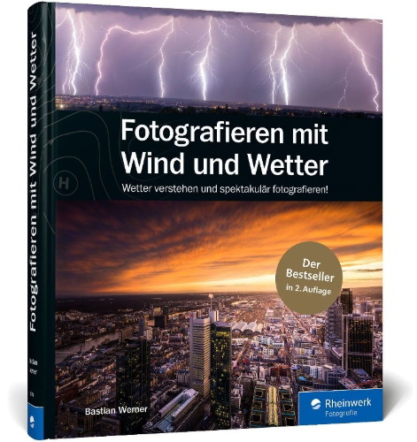Buchcover und Innenansicht für das Buch: Fotografieren mit Wind und Wetter