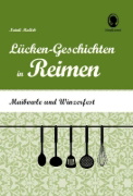 Buchcover und Innenansicht für das Buch: Maibowle und Winzerfest - Lücken-Geschichten in Reimen für Senioren