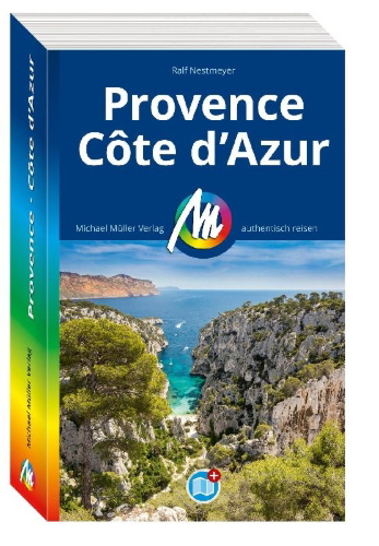Buchcover und Innenansicht für das Buch: MICHAEL MÜLLER REISEFÜHRER Provence & Côte d'Azur