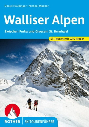 Buchcover und Innenansicht für das Buch: Walliser Alpen
