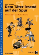 Buchcover und Innenansicht für das Buch: Dem Täter lesend auf der Spur