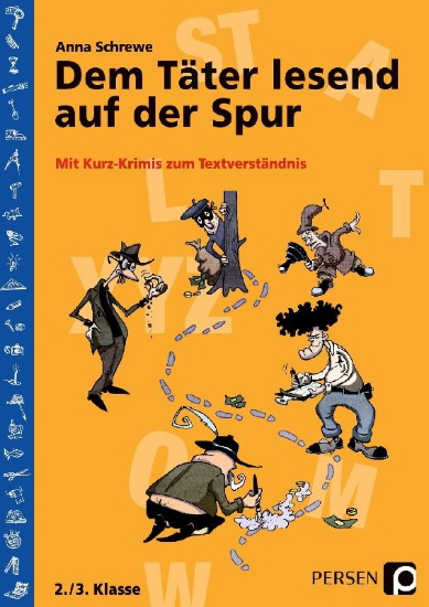 Buchcover und Innenansicht für das Buch: Dem Täter lesend auf der Spur