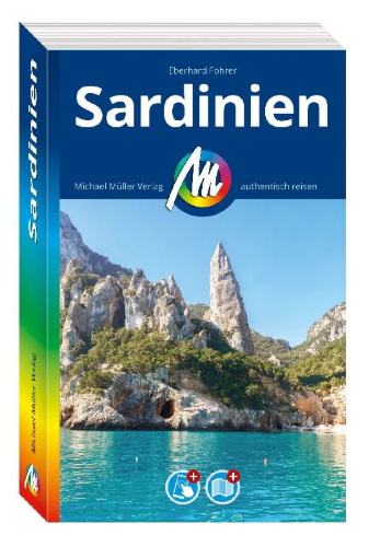 Buchcover und Innenansicht für das Buch: MICHAEL MÜLLER REISEFÜHRER Sardinien