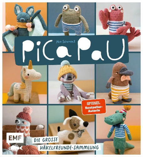 Buchcover und Innenansicht für das Buch: Pica Pau - Die große Häkelfreunde-Sammlung