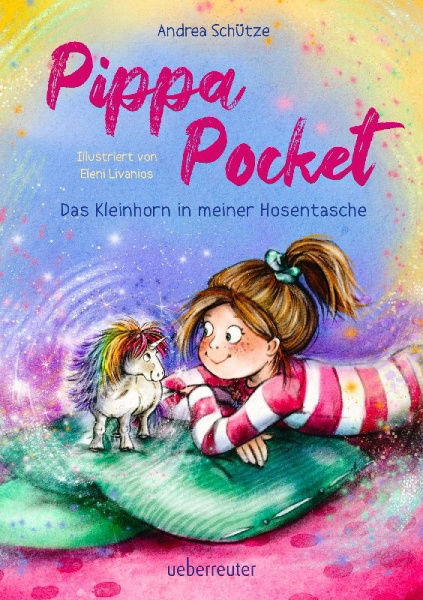 Buchcover und Innenansicht für das Buch: Pippa Pocket - Das Kleinhorn in meiner Hosentasche
