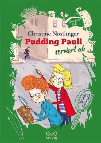 Buchcover und Innenansicht für das Buch: Pudding Pauli serviert ab