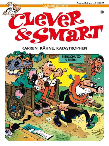 Buchcover und Innenansicht für das Buch: Mortadelo y Filemon: Los cacharros majaretas