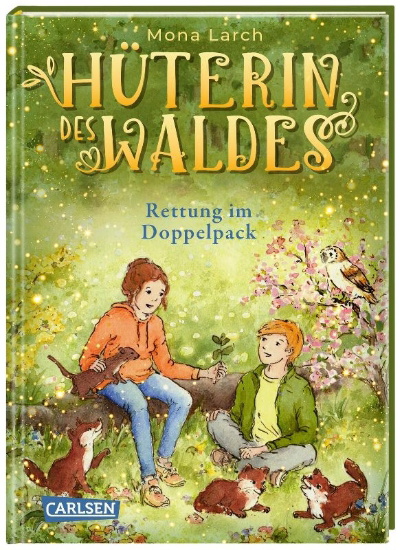 Buchcover und Innenansicht für das Buch: Hüterin des Waldes 5: Rettung im Doppelpack