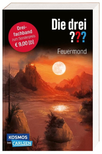 Buchcover und Innenansicht für das Buch: Die drei ???: Feuermond