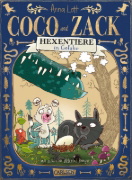 Buchcover und Innenansicht für das Buch: Coco und Zack: Hexentiere in Gefahr