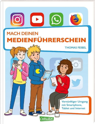 Buchcover und Innenansicht für das Buch: Mach deinen Medienführerschein