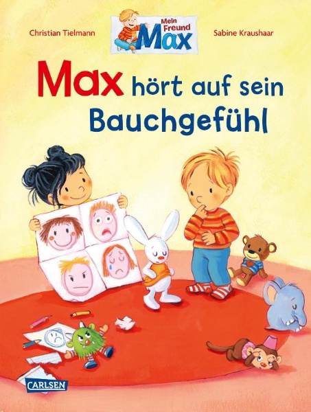 Buchcover und Innenansicht für das Buch: Max-Bilderbücher: Max hört auf sein Bauchgefühl