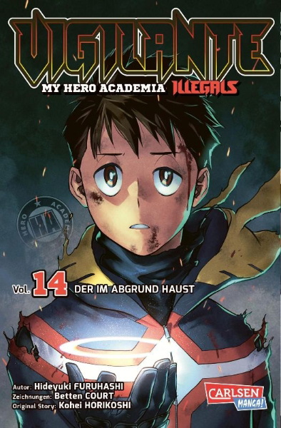 Buchcover und Innenansicht für das Buch: Vigilante: Boku no Hero Academia Illegals