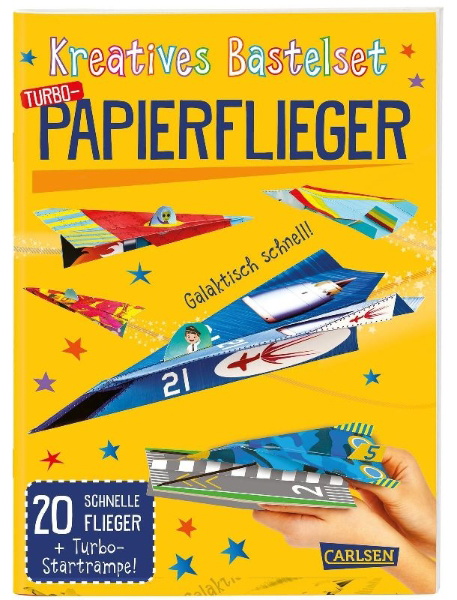 Buchcover und Innenansicht für das Buch: Bastelset für Kinder: Kreatives Bastelset: Turbo-Papierflieger